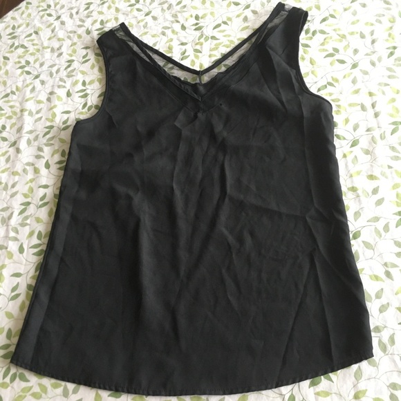Tops - NWOT Sheer black tank top